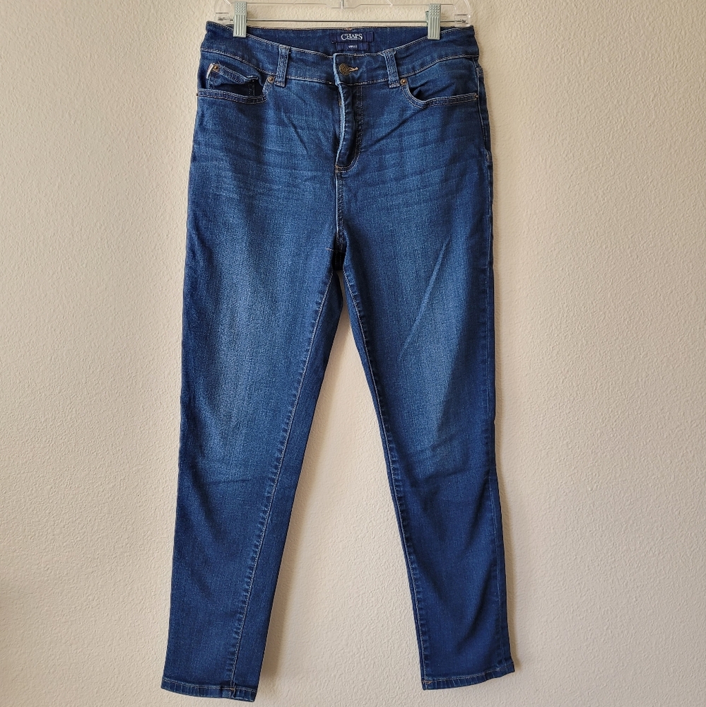 Chaps Ankle Blue Jeans Denim Stretchy Skinny High Waisted